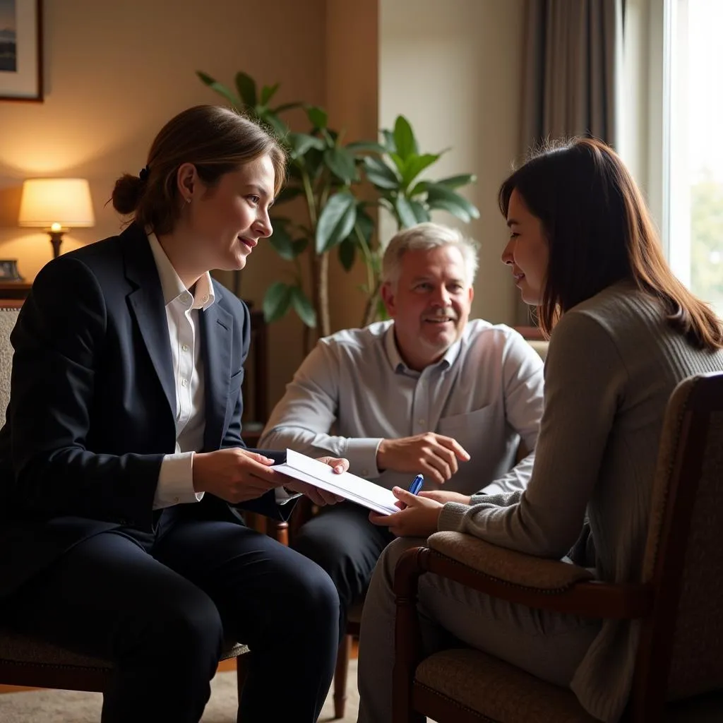 Funeral Director Discussing Arrangements