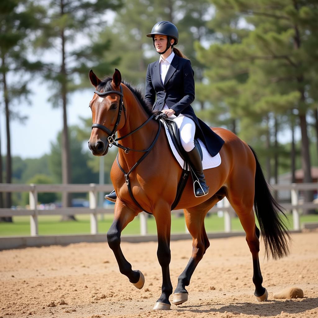  Futurity horse and rider in training