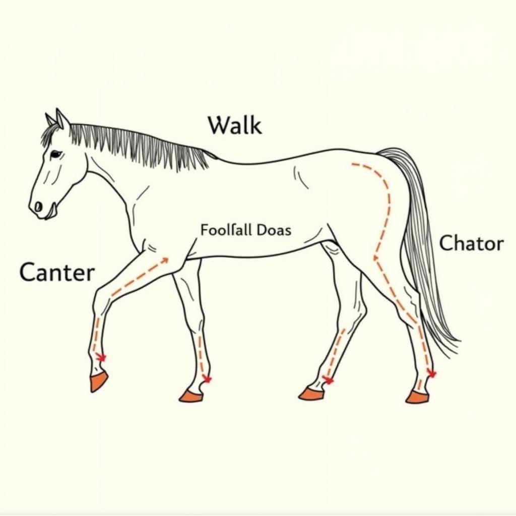 Gaited horse gaits illustration