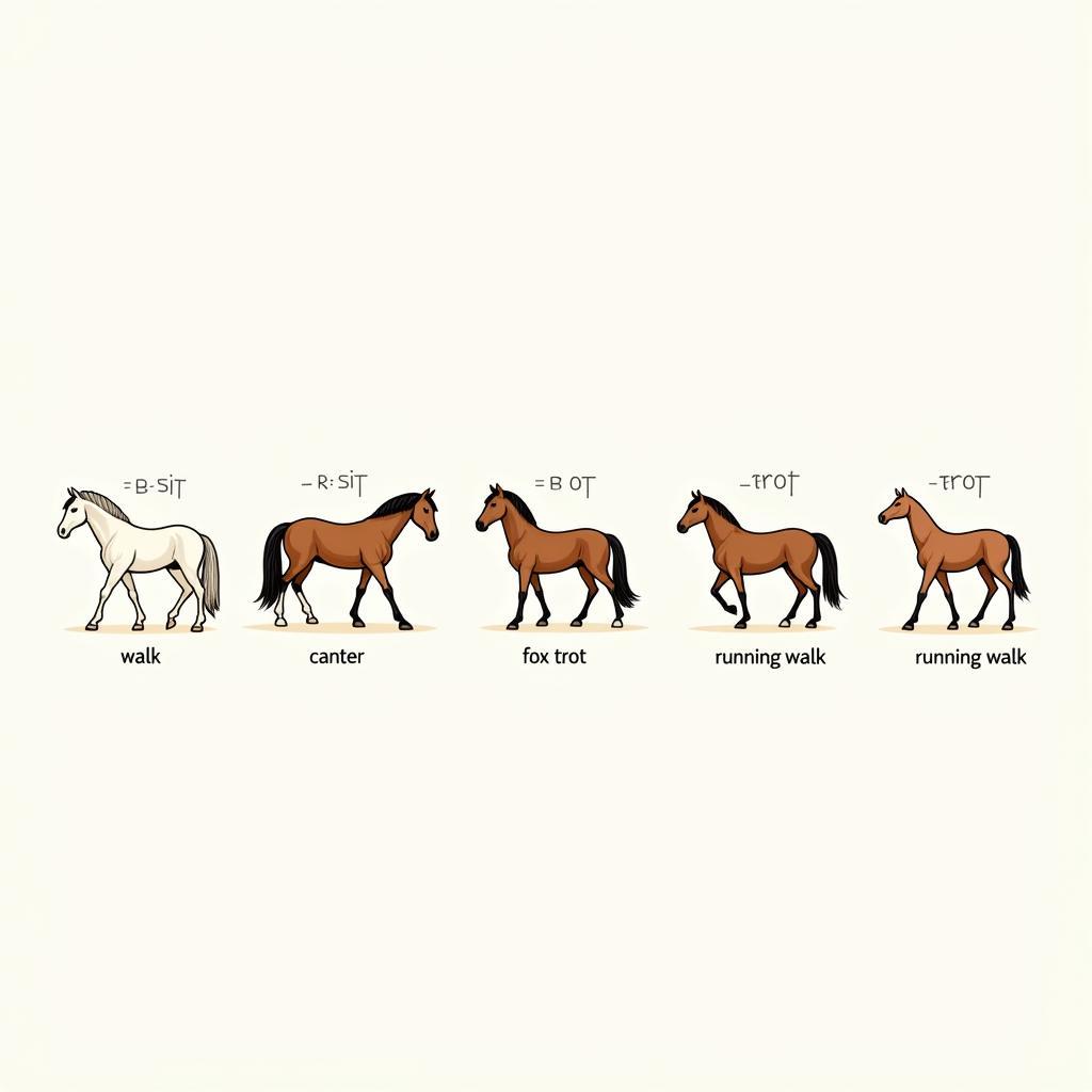 Gaited Morgan horse gaits illustration