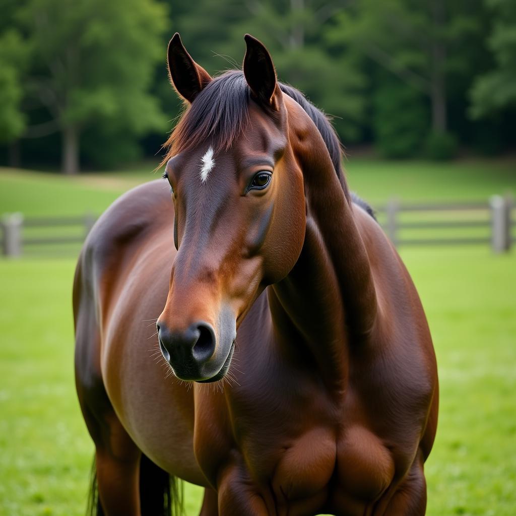 Gaited Morgan horse portrait