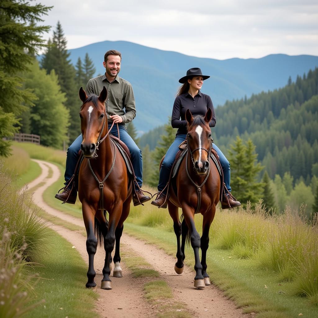 Gaited Morgan horse trail riding