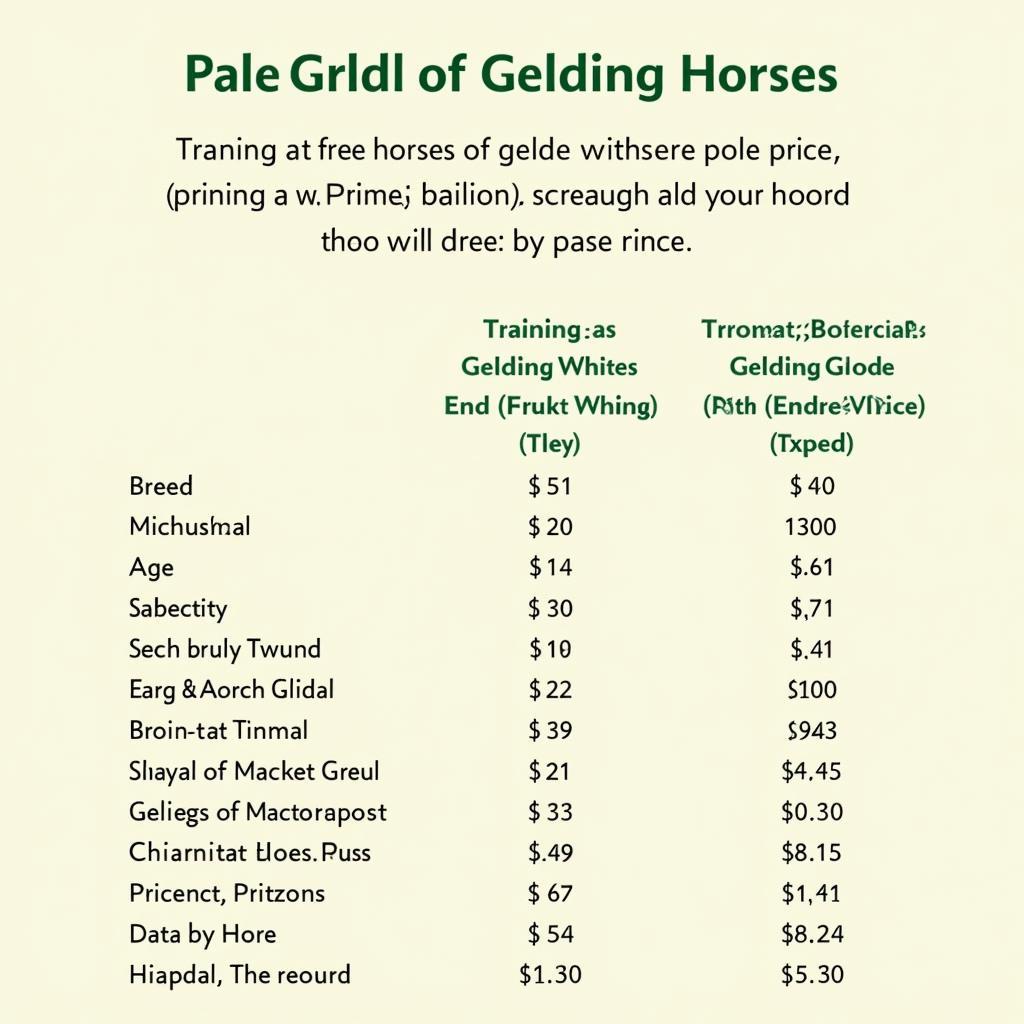 Gelding horse prices