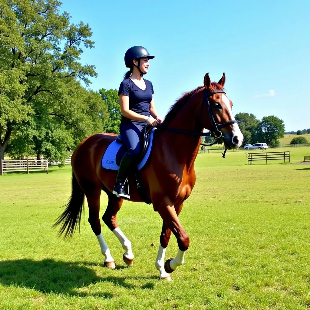 Genny 12 Horse Being Ridden in a Field