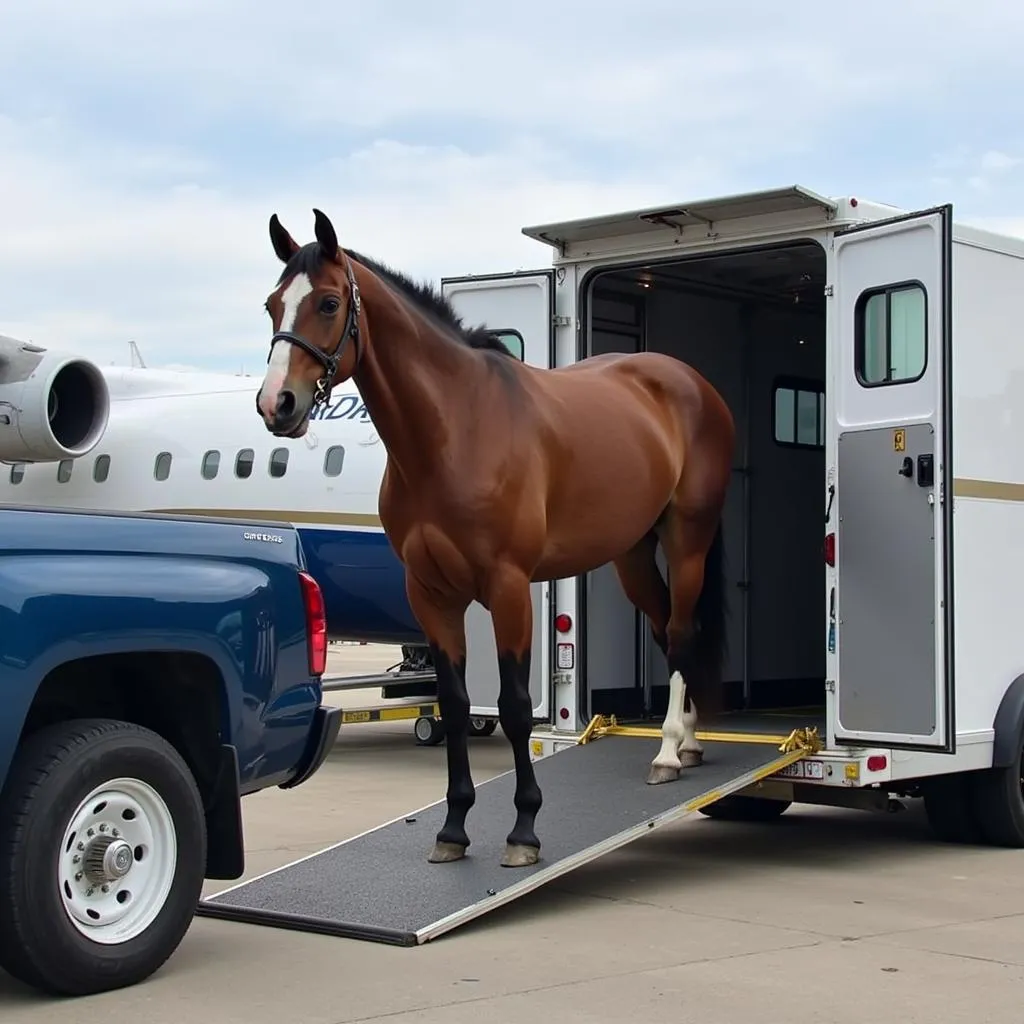 Transporting a German Horse