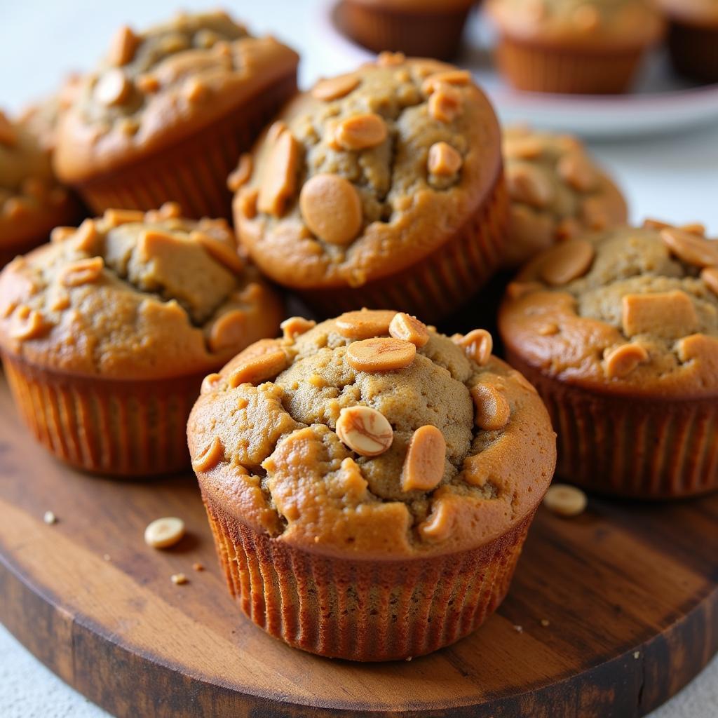 Close-up of freshly baked german molasses horse muffins