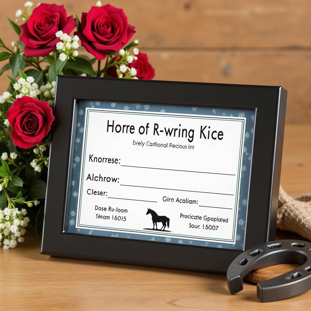 Gifting a Horse Gift Certificate Creatively