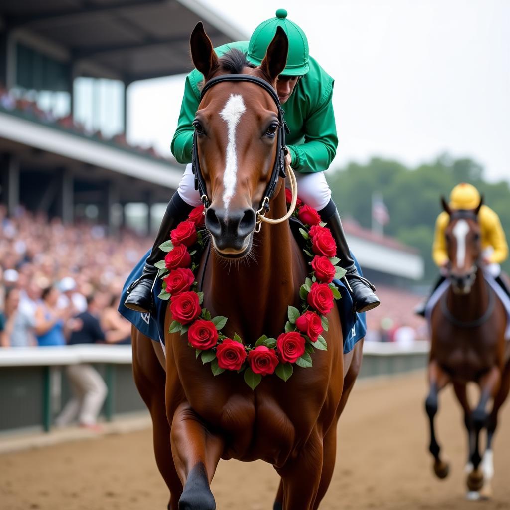 Go for Gin charging to victory at the Kentucky Derby