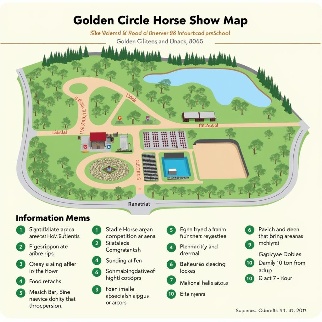 Golden Circle Horse Show Map