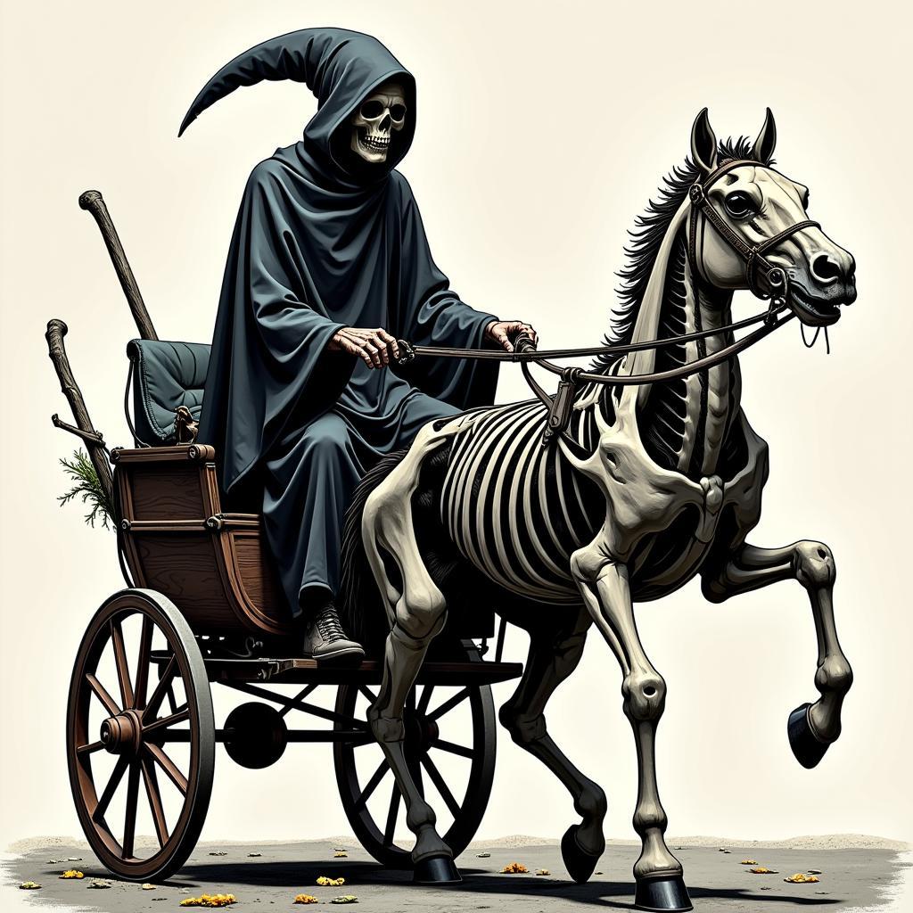 The Grim Reaper's Carriage: An Iconic Image of Death