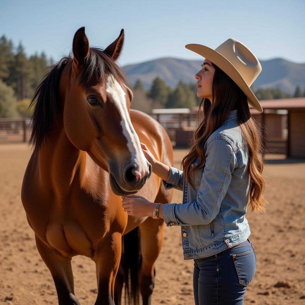 Grooming a California Ranch Horse