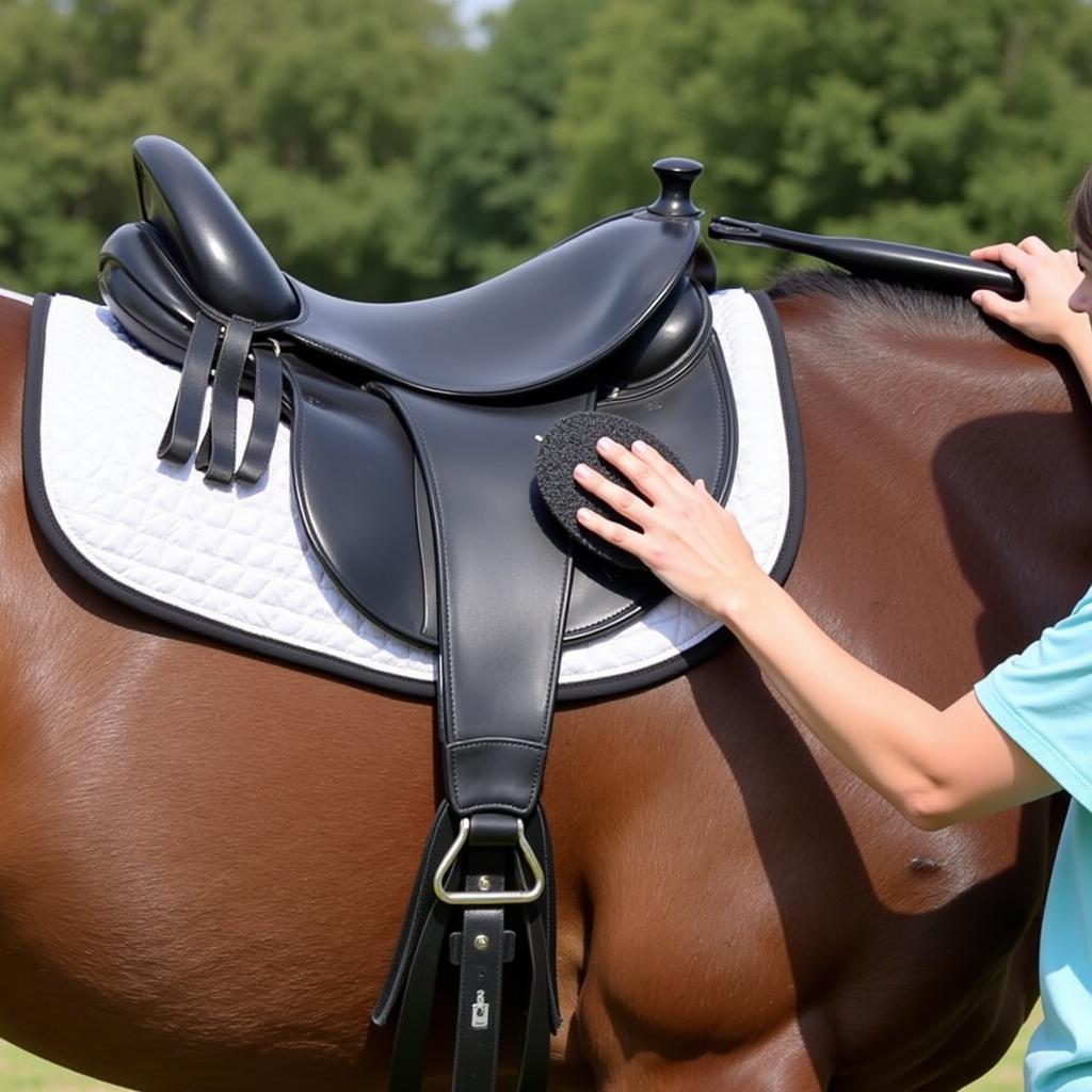 Grooming Horse with Proper Saddle Fit