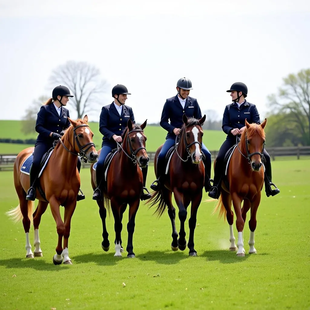 Group Horse Riding Adventure in Brentwood Countryside