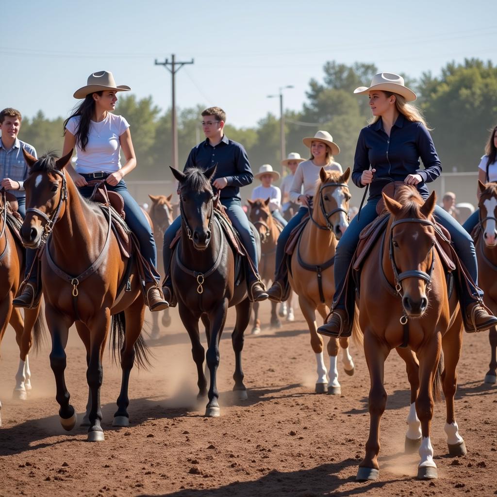 Group Western Horse Riding Lesson