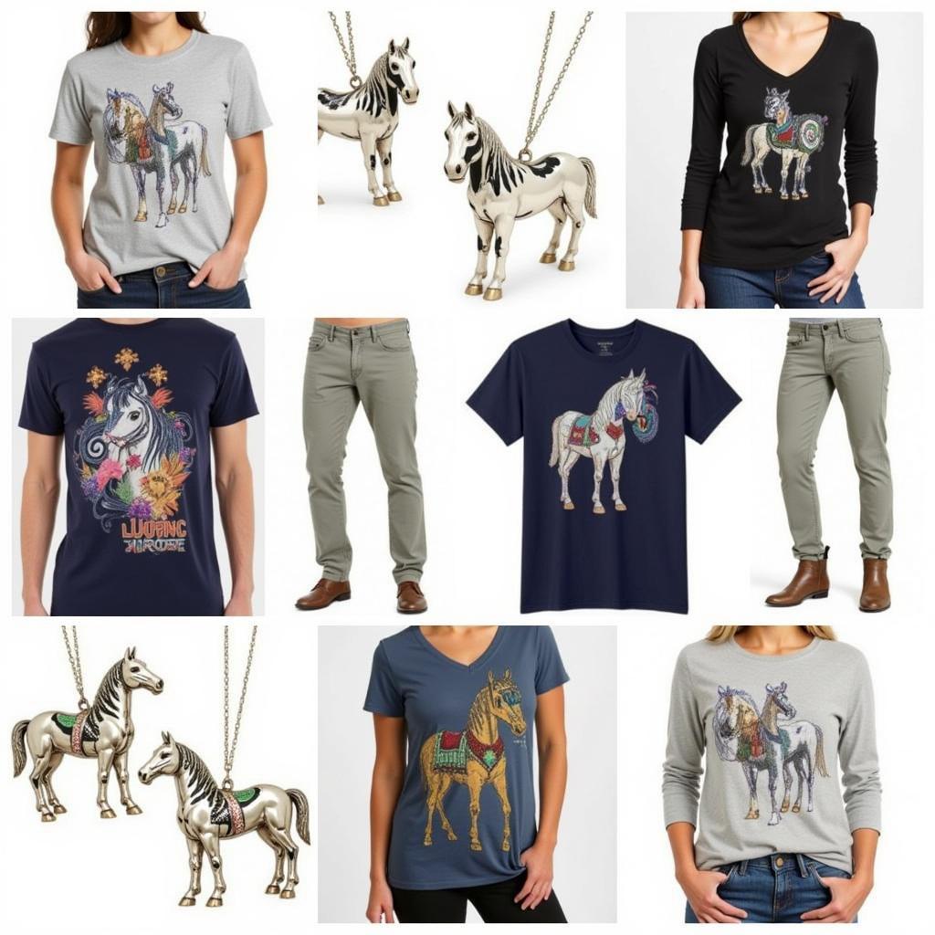 A collection of colorful Gypsy Horse themed gifts