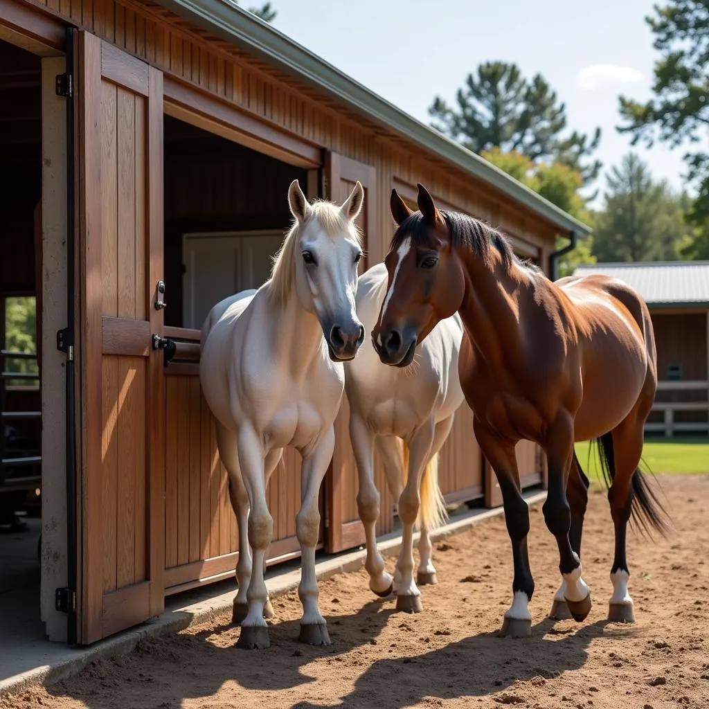 A smiling horse owner stands proudly beside their newly installed 72-inch no-climb horse fence, with their horses safely grazing in the background.