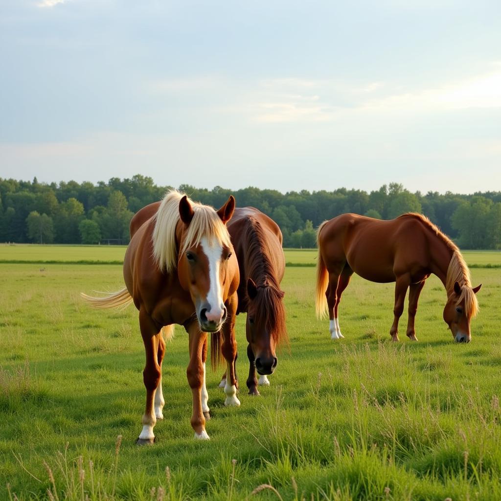 Horses Thriving in Michigan Boarding Facilities