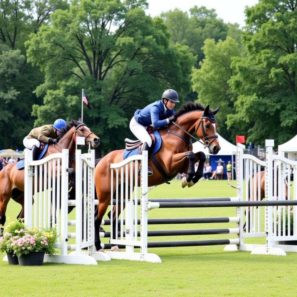 Equestrian Competitors at Harlansburg