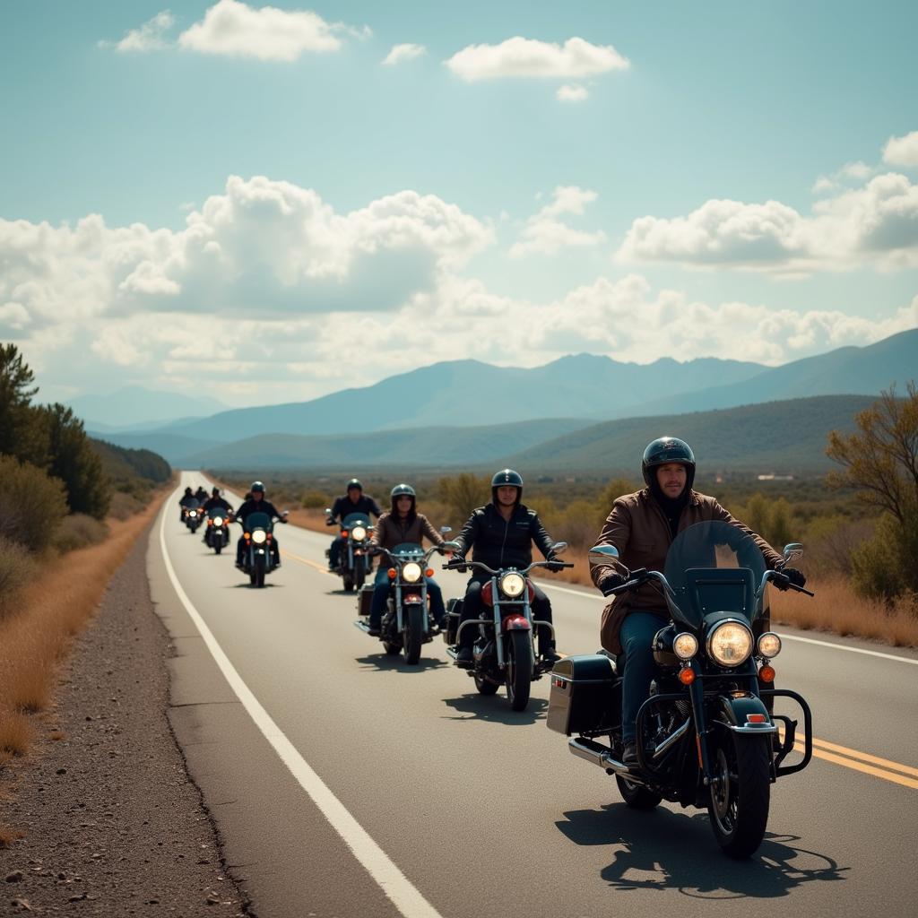 Harley-Davidson Riders on the Open Road