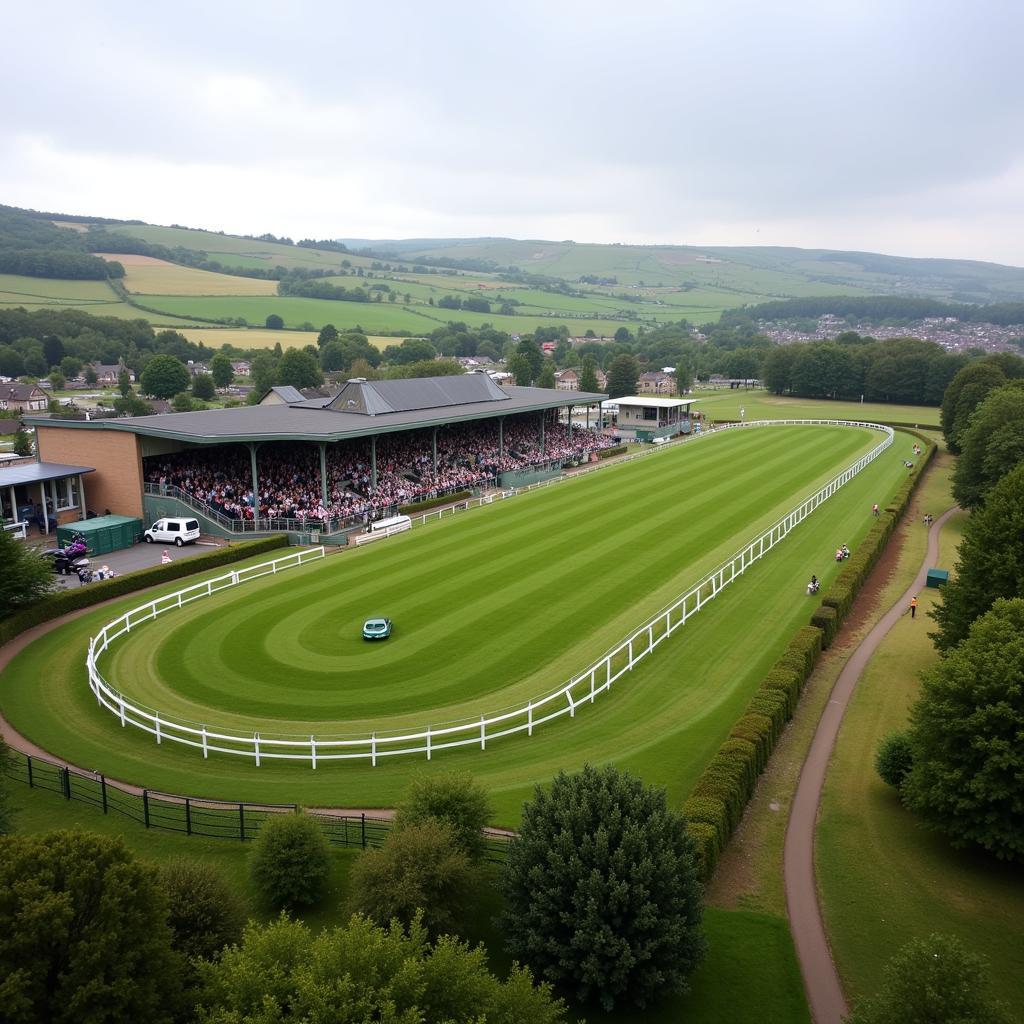 Aerial view of Harrogate Racecourse