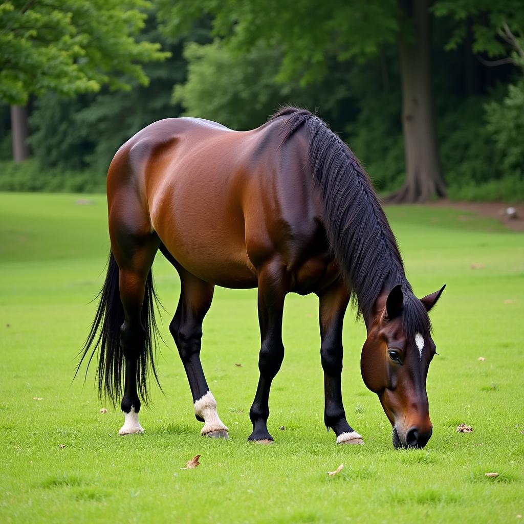 Healthy Horse Grazing