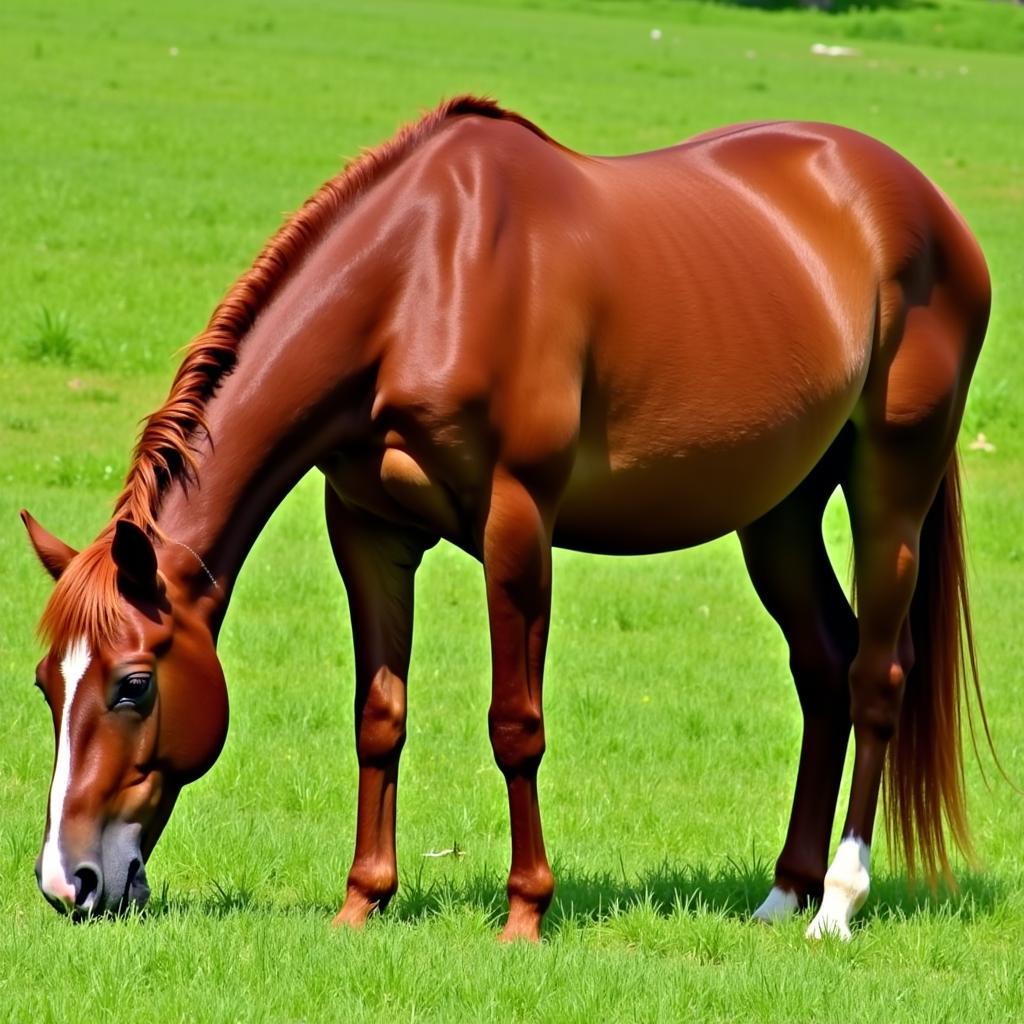 Healthy Horse with a Shiny Coat