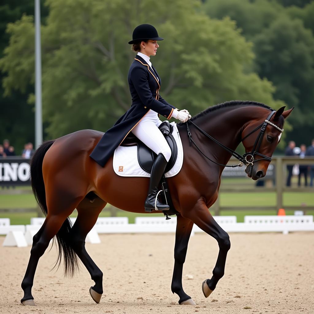 Historical Dressage Rider Performing