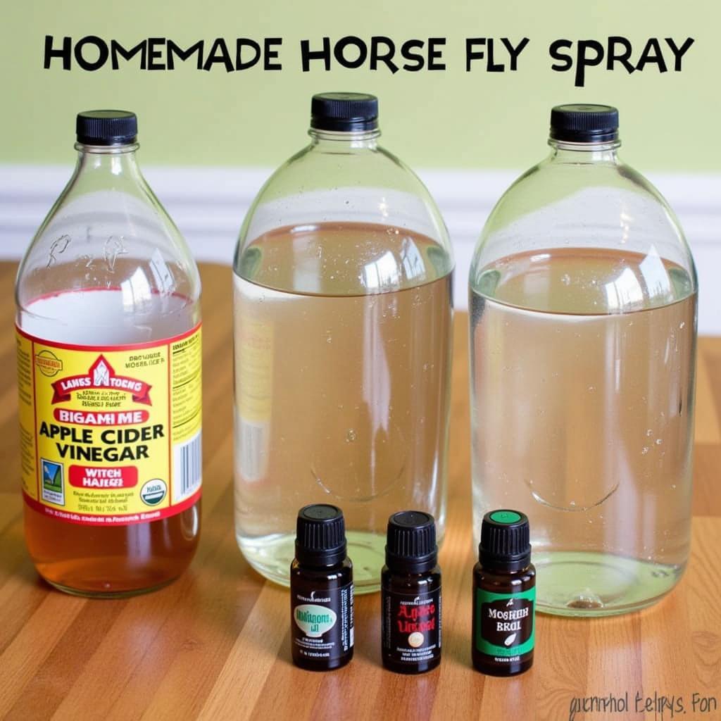 Natural ingredients for horse fly spray