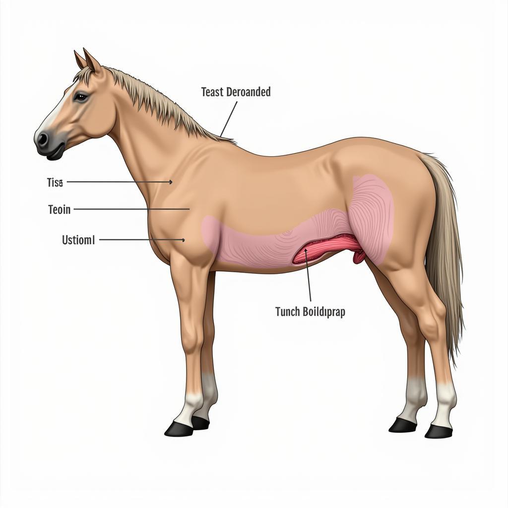 Diagram of Male Horse Reproductive System