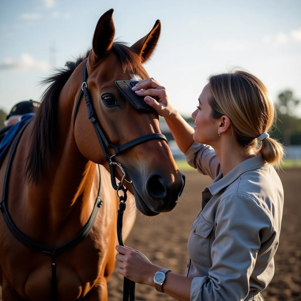 Horse and Groom at Ocala Downs