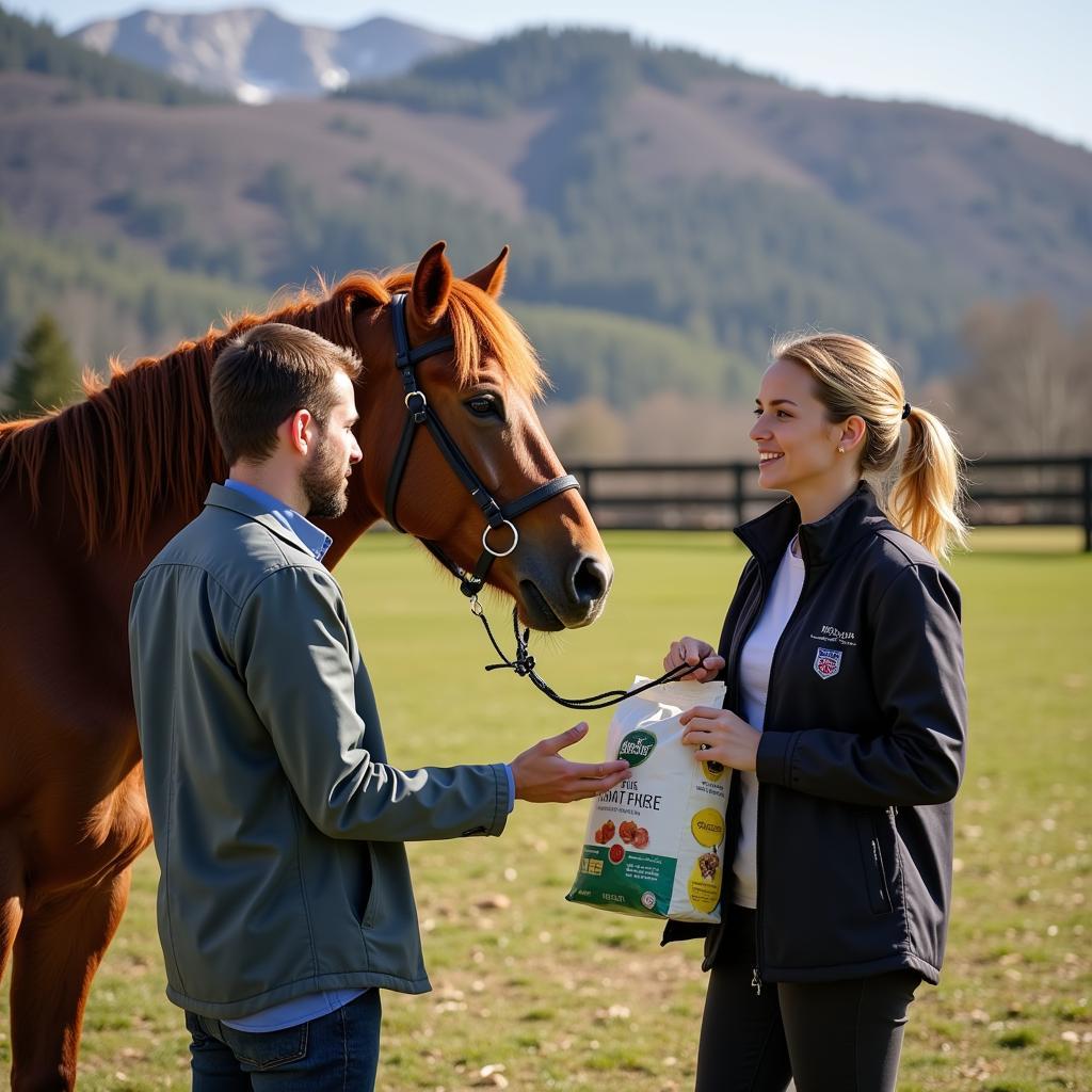 Consulting with a Veterinarian about Horse Grain Feed