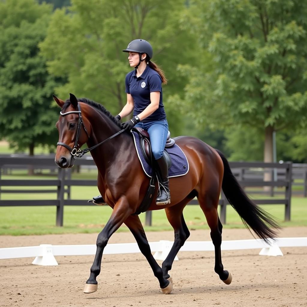 A horse and rider working together with a deep connection