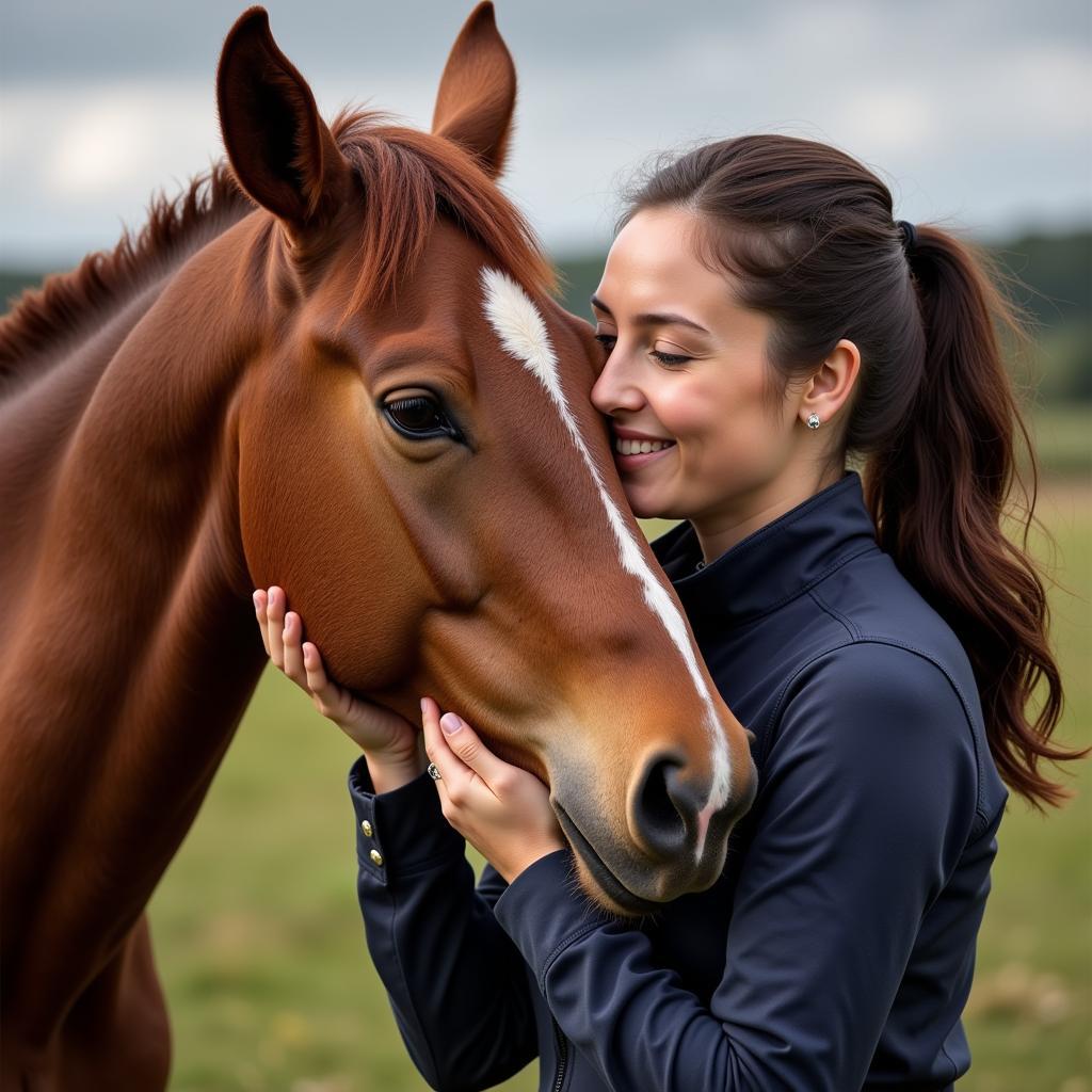 Horse and trainer bonding