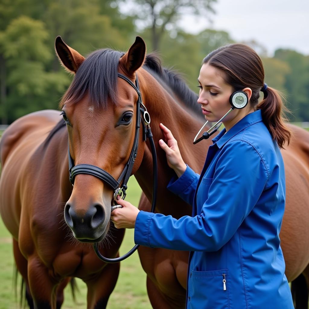 Horse and Veterinarian