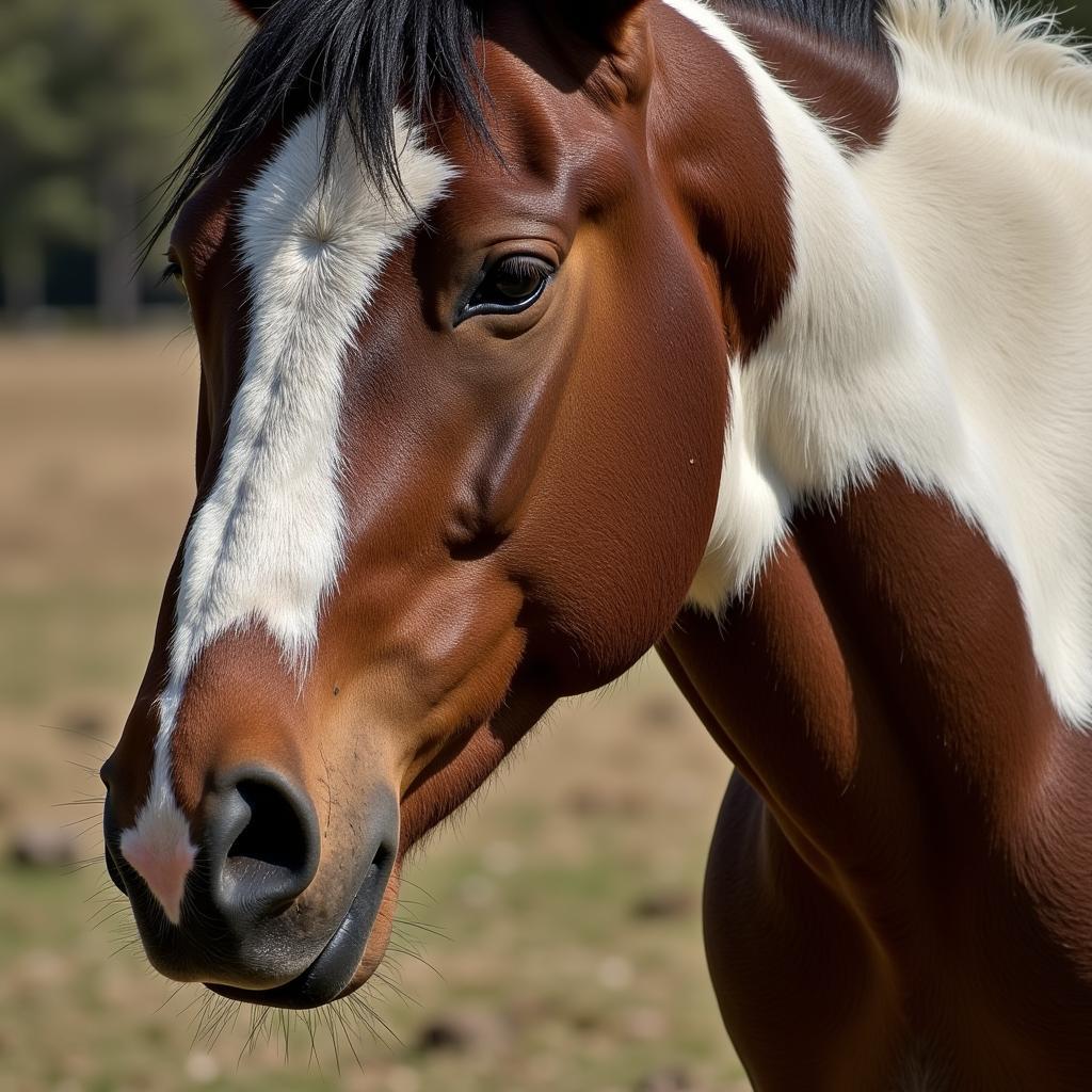 Horse Showing Anhidrosis Symptoms