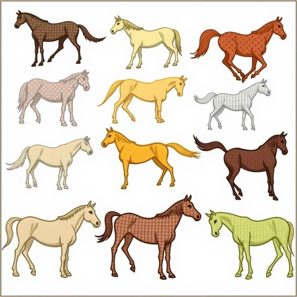 Various horse applique designs