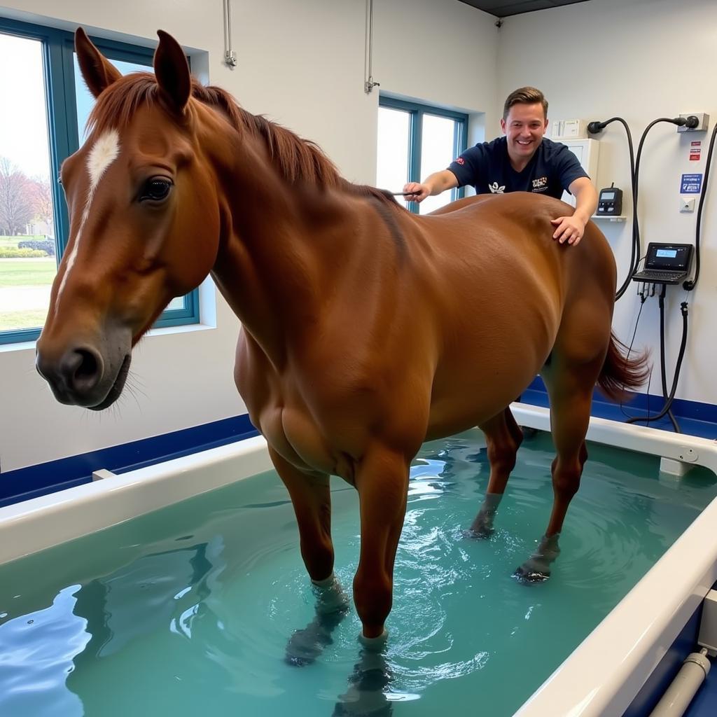 Horse Aqua Therapy Session