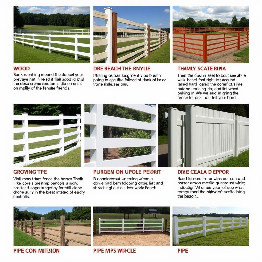 Horse Arena Fencing Types