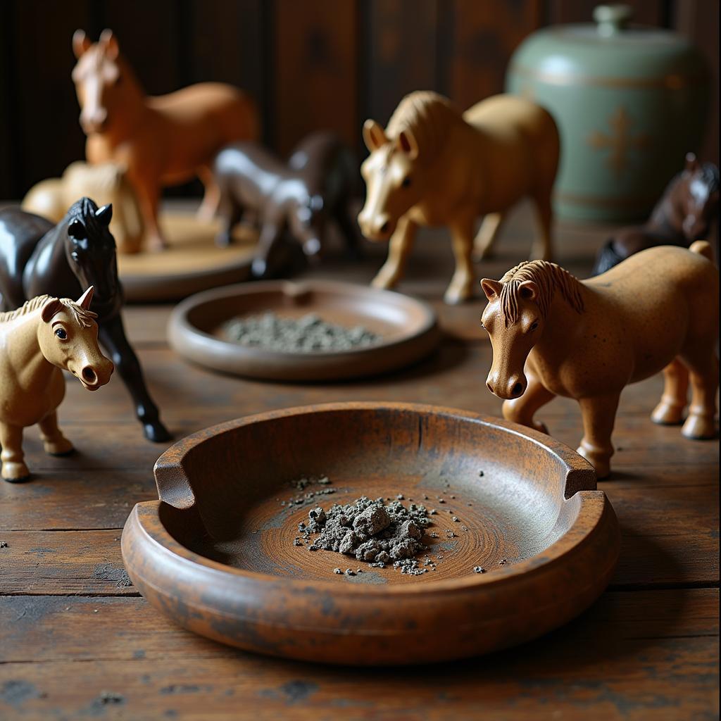 Collection of Horse Ashtrays