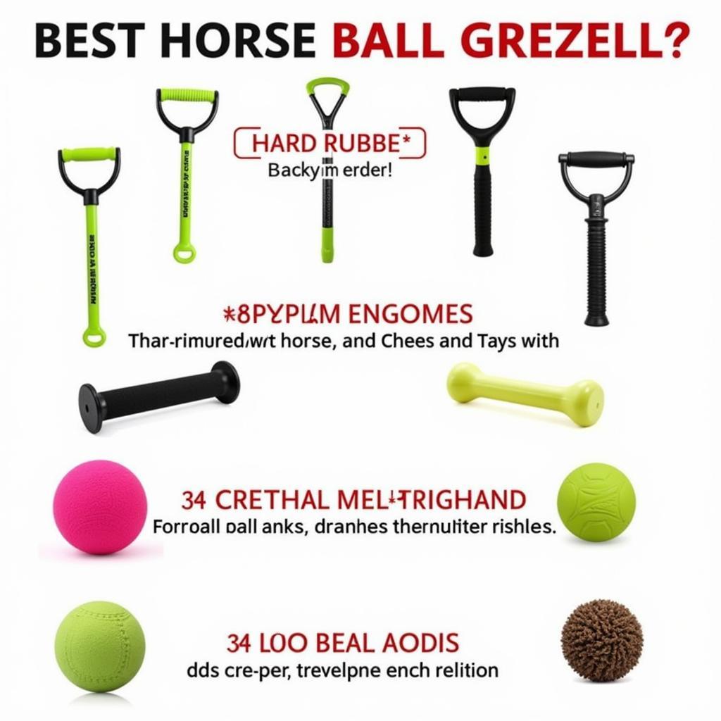 Variety of Horse Ball Toys