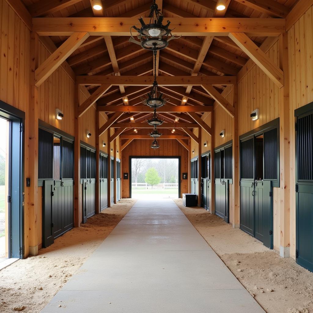 Spacious Horse Barn on a Property in Weatherford