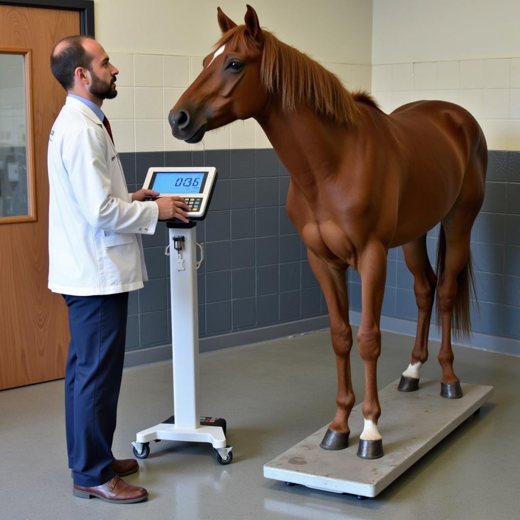 Horse Being Weighed