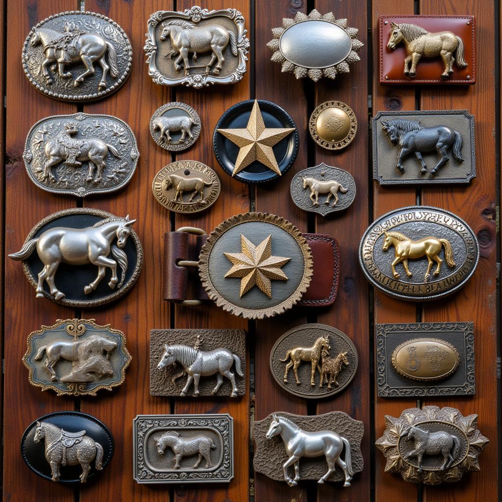 Collection of Horse Belt Buckles