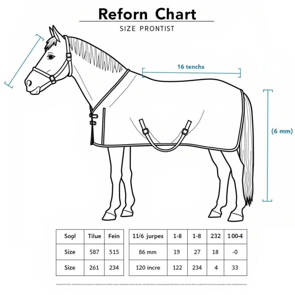 Horse Blanket Sizes Chart