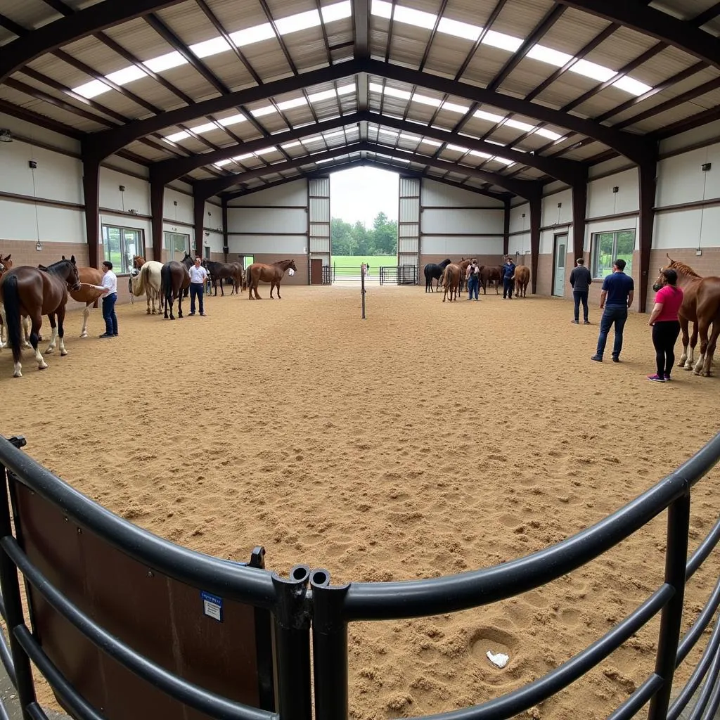 Horse boarding facility with amenities