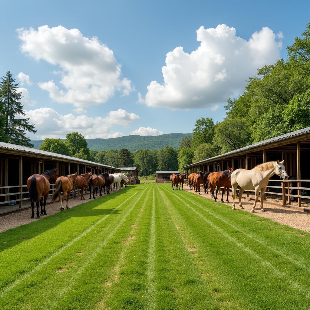 Horse Boarding Stable Pasture