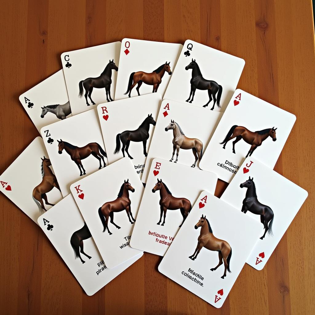 Playing Card Deck Featuring Horse Breeds