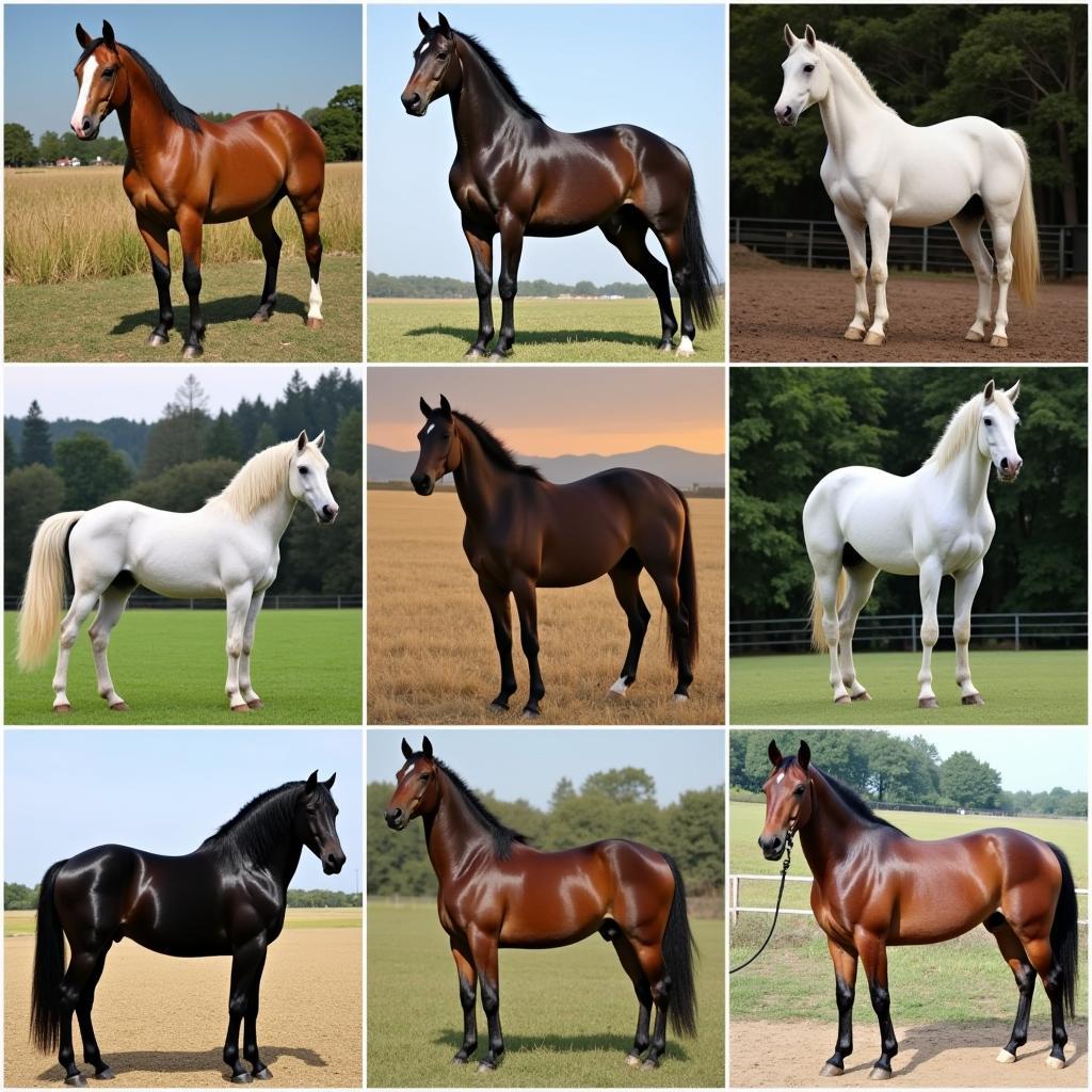 Horse Breeds Collage