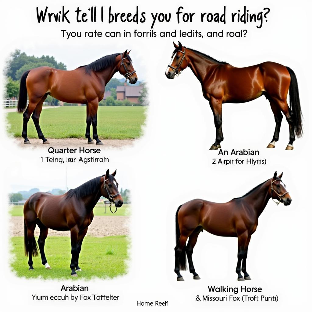 Different horse breeds