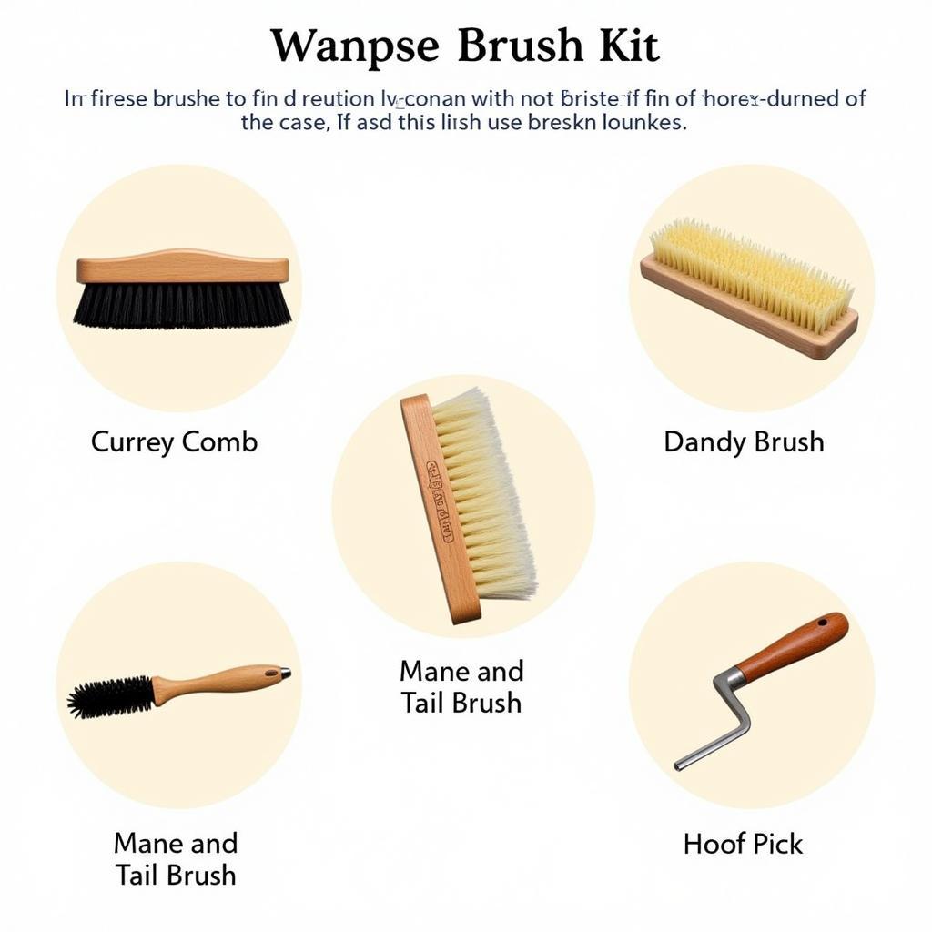 Essential Horse Brush Kit Items